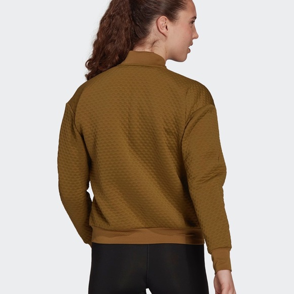 Adidas || Terrex Wild Moss Hiking Fleece Bomber Jacket - Picture 3 of 4